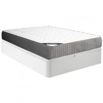 Conjunto de canapé abatible 160 x 200 cm blanco + colchón de espuma HR y látex de 30 cm - MALINO de YSMÉE