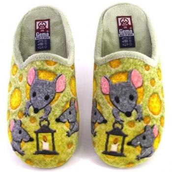 GEMA 7600-42 Zapatillas de casa de mujer verde 623