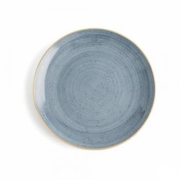 Plato Llano Ariane Terra Cerámica Azul Ø 27 cm (6 Unidades)