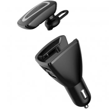 Auricular Bluetooth V4.0 Universal con Cargador de Coche y Toma de Mechero