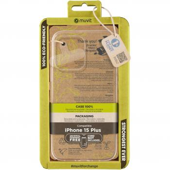 Muvit For Change Funda Recycletek Transparente para iPhone 15 Plus