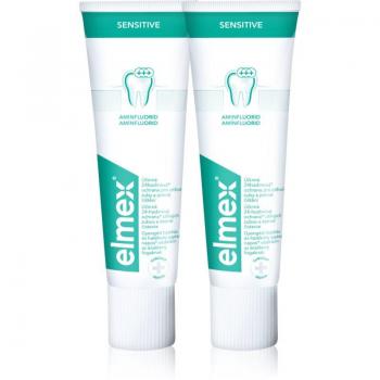 ELMEX SENSITIVE PASTA DUOPACK 2x75 Ml - Pasta para dientes sensibles, formulación especial para aliviar la sensibilidad dental, protege contra las caries, refuerza el esmalte dental y proporciona una limpieza efectiva