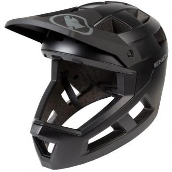 Endura Casco De Descenso Singletrack Negro Adulto, Casco de bicicleta, color negro, talla M-L, diseñado para descenso y mountain biking