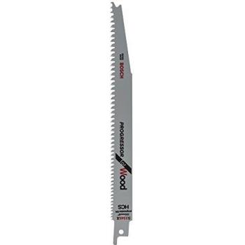 Bosch Professional 2 unidades Hoja de sierra sable S 2345 X Progressor for Wood, para madera, 200 x 19 x 1.25 mm, accesorio de sierra sable
