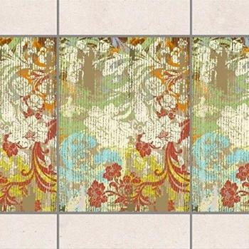 azulejos - Cenefa Flores vergangener Tiempo 20 cm x 15 cm, 20teilig