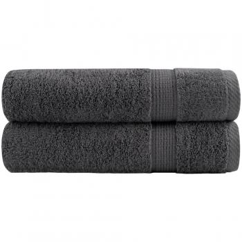 Toallas de baño SOLUND 2 piezas antracita 100x150cm 600gsm