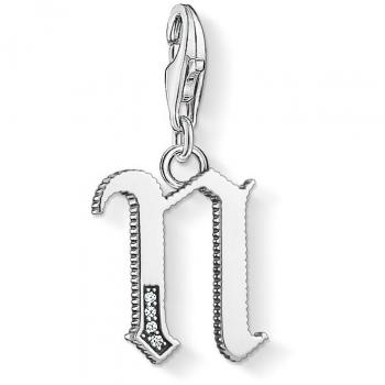 Charm Colgante Letra N de Plata con Zircónia Thomas Sabo