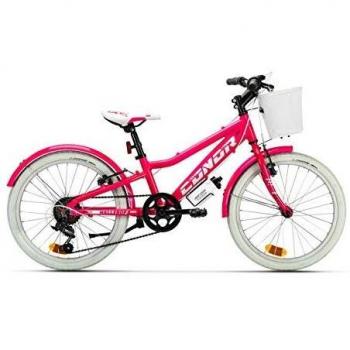 Conor Bicicleta HALEBOB Rosa. Bicicleta Infantil de Cuatro Ruedas. Bici para niños y/o niñas de 6 a 8 años. Bike con Ruedas de Entrenamiento, ruedines. Cuadro de Acero 20 Pulgadas.