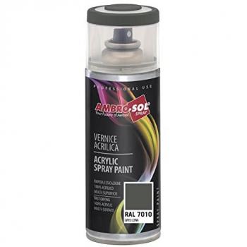 Spray Acrílico Gris Lona RAL-7010 400ml - Pintura Profesional para Múltiples Superficies