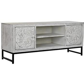 Mueble de TV DKD Home Decor Metal Madera de Mango (130 x 40 x 55 cm)