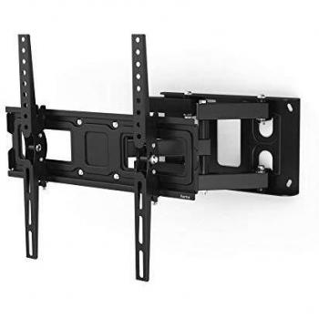Soporte de Pared Full Motion para TV 32'' - 65'', Carga Máxima 40kg, VESA 400x400, Inclinable y Giratorio, Brazo Escissor, Color Negro