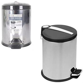 Cubo de Basura Metal Con Pedal Confortime 5L Plata (20 x 20 x 27,5 cm)