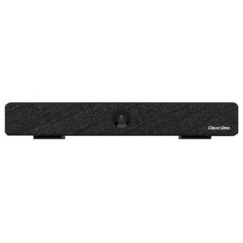 ClearOne Versa Mediabar con Cámara 4K de 110 Grados E-PTZ, 4 Micrófonos Integrados y Altavoz USB y Bluetooth