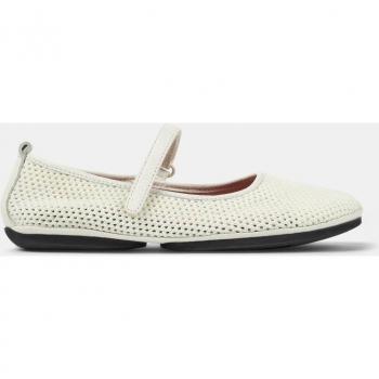 CAMPER Right Ballerinas for Women - White, Size 36, Cotton Fabric/Smooth Leather