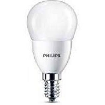Philips bombilla LED esférica mate casquillo fino E14, 7 W equivalentes a 60 W en incandescencia, 830 lúmenes, 6500k, luz blanca fría