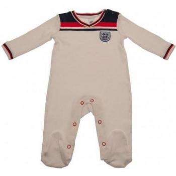 Macacão Inglaterra FA Baby 82 Retro Traje de dormir blanco, rojo y azul para bebés de 12 a 18 meses