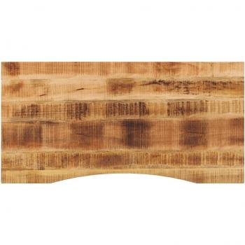 Tablero escritorio con curva madera mango rugosa 120x60x2,5 cm