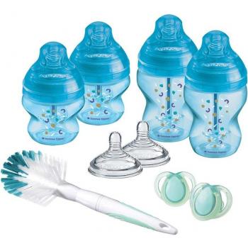 Tommee Tippee Advanced Anti-Colic Newborn Bottle Feeding Set, Blue
