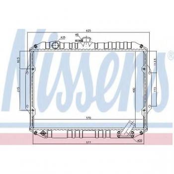 Radiador de Motor Nissens 68156 con Control Térmico para Refrigeración del Motor