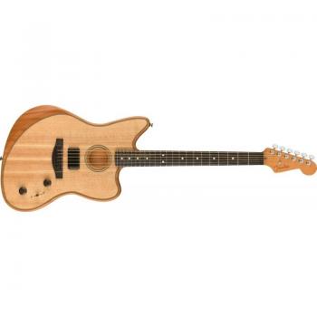 Fender American Acoustasonic Jazzmaster Natural Acoustic Electric Guitar with Deluxe Case