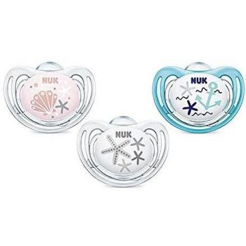 Nuk Beach Edition Chupete Anatomico Silicona 0-6 Meses, 2Uds.