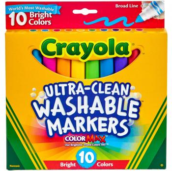 Crayola Ultraclean Broadline Bright Markers