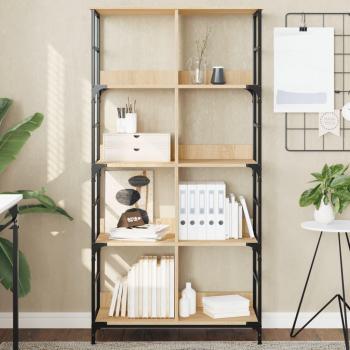 Librería de madera multicapa Sonoma 78,5x33x153 cm Marrón