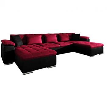 Sofá rinconero Comfivo 111 con función de descanso, dimensiones 375x155x76cm, diseño U y variedad de colores
