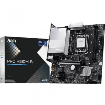 Placa Base MSI PRO H810M-B mATX LGA 1851 con Chipset Intel H810 y soporte para DDR5