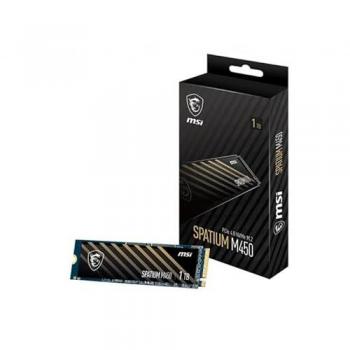 Disco Duro Interno Sólido SSD MSI SPATIUM M450 1TB PCIe 4.0 NVMe M.2, Lectura 3400 MB/s, Escritura 2400 MB/s, NAND 3