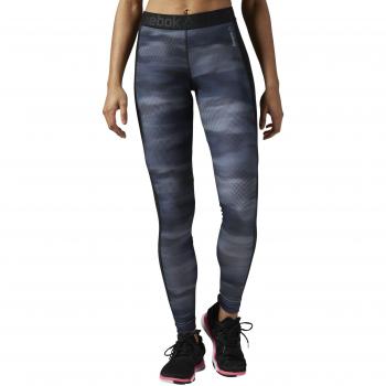 Reebok Wor All Camo Tight - Mallas para mujer, color azul, talla M