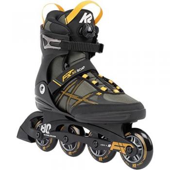 K2 F.I.T. 80 Boa - Patines en línea para Hombre, Color Gris, con sistema de ajuste Boa y ruedas de 80 mm