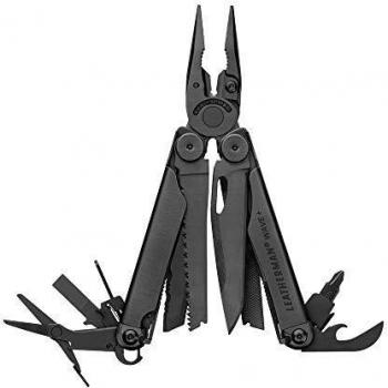Leatherman Wave Plus - La multiherramienta para cada tarea, 18 utensilios multiusos con navajas bloqueables para acampar, bricolaje y aventuras al aire libre hechas en EE.UU., en negro