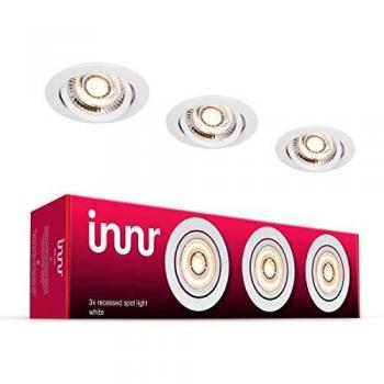 Focos Empotrados LED Inteligentes Innr RSL 115 - Pack de 3, Luz Cálida 2700K, Compatible con HUE y Alexa