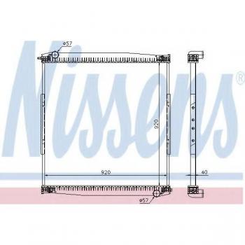 Radiador NISSENS 67282 para refrigeración del motor