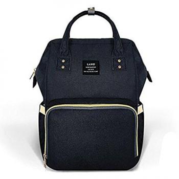 Multifuncional Bolso cambiador Bolsa para pañales, Oro Being Baby funda bolsa de tuerca Mochila con aislado bolsillos, tejido impermeable, gran capacidad zitäte negro negro