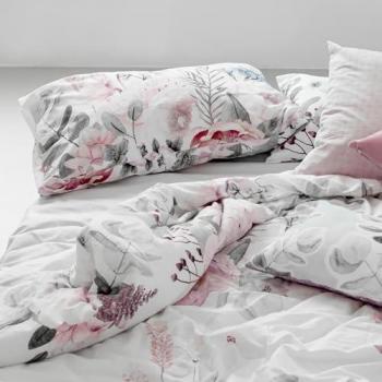 Funda de Almohada Multicolor Delicate Bouquet 45x125 cm, 100% Algodón, Calidad 150