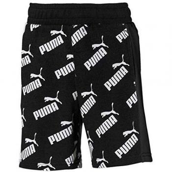 Puma Amplified AOP Shorts TR B Pantalón Corto, Unisex niños, Black, 128