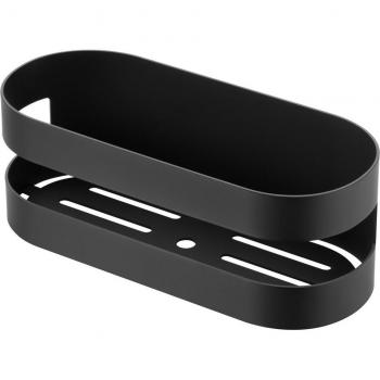 Jabonera frontal Nirmala Imex, color negro mate, modelo IMEX ADL012/NG