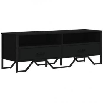 Mueble de TV madera de ingeniería negro 122x34x41 cm