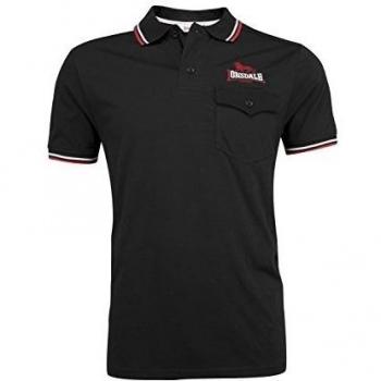 Lonsdale London Rockabilly Polo Shirt Lynton Black for Men (Sizes L to 3XL)
