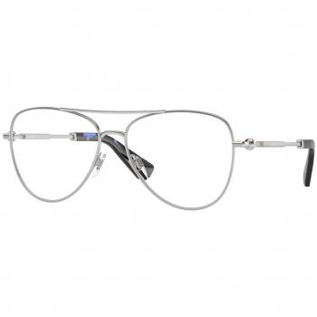 Burberry BE1386 1005 Men's Eyeglasses Silver Size 57 - Frame Only with Blue Light Block Available