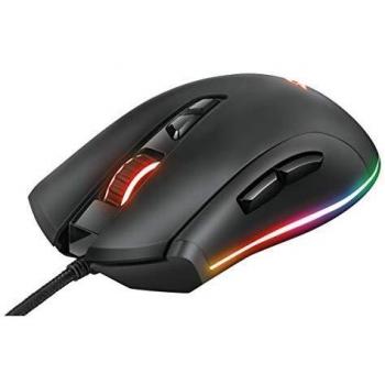 Trust GXT 900 Kudos - Ratón para Gaming RGB, 100-15000 PPP, 7 Botones, Negro
