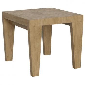 Mesa extensible cuadrada de roble natural 90x246 cm Spimbo para 4 a 10 personas