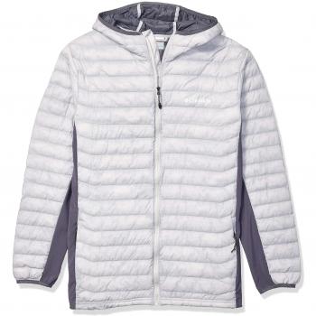 Columbia 1773272 POWDER LITE LIGHT HOODED JACKET, Chaqueta con capucha, Hombre,  Aislamiento sintético Hi-Loft,  Negro