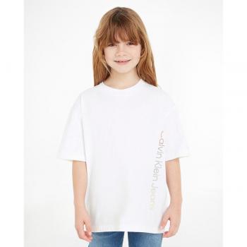 Camiseta de niño blanca de manga corta Calvin Klein