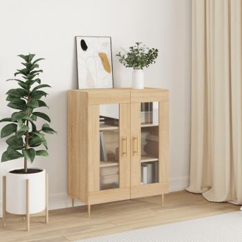 Aparador de madera contrachapada 69,5x34x90 cm, Mueble de Almacenaje de Salón, Armarios con Puertas, Cajón de Madera, Buffet para salón Moderno, Armario Aux
