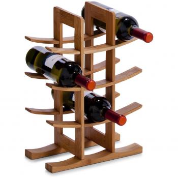 Zeller 13580 Botellero, Madera, Marrón, 29 x 16 x 42 cm