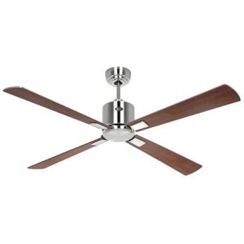 Ventilador de Techo Casafan Eco Neo III 132cm con WiFi, motor cromo cepillado, aspas reversibles en cerezo y wengué