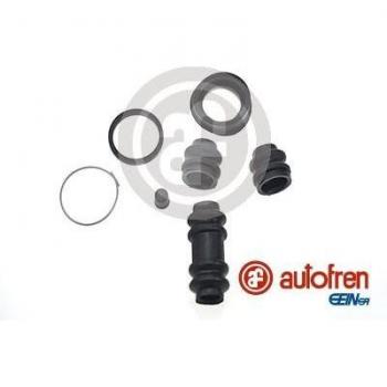 Kit de reparación de pinza de freno AUTOFREN SEINSA D4505 con todas las piezas necesarias para la reparación, incluyendo sellos y componentes específicos para garantizar un funcionamiento óptimo del sistema de frenos